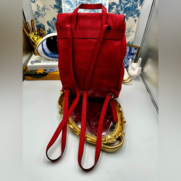 🆕 OROTON 🧿 NWOT Bueno Red Leather Backpack - Picture 3 of 16